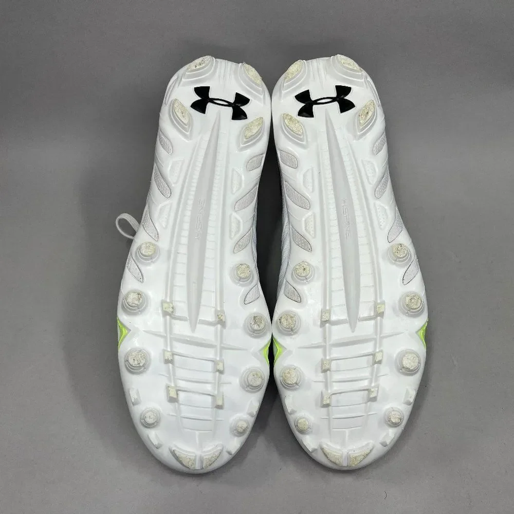Under Armour Nitro Football Cleats Mens Size 15 White Black Athletic Performance